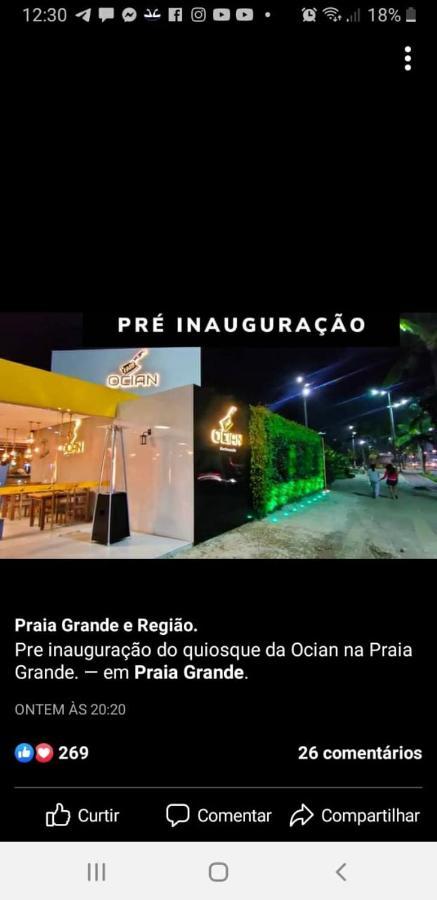 Apto Ocian Centro Praia Grande Exterior foto
